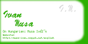 ivan musa business card